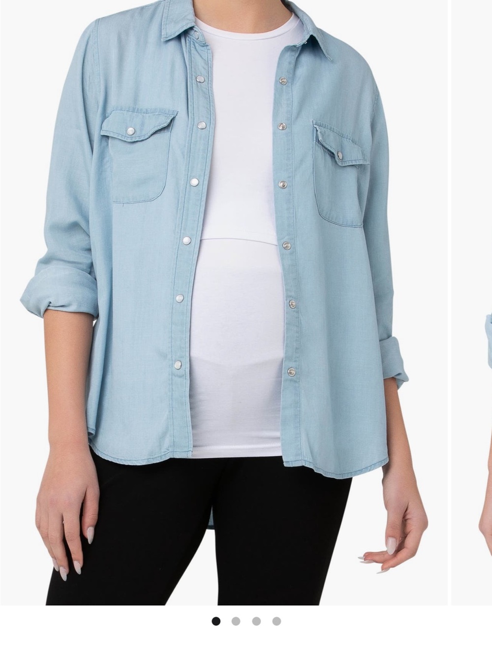 Ripe Maternity Chambray Blue Women's Denim Shirt